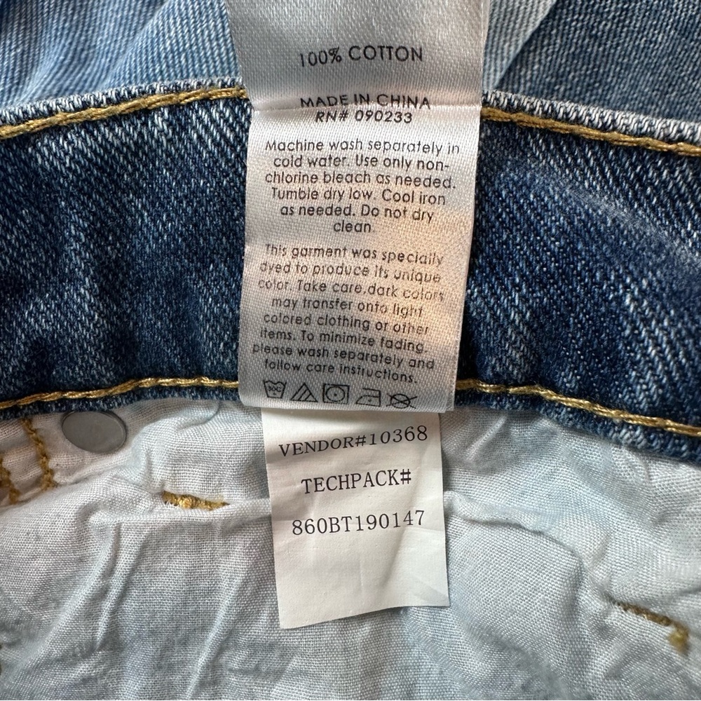 New Pacsun Jeans Women Size 28 Blue High Rise Straight Pockets Buttony Fly Denim - Picture 10 of 16